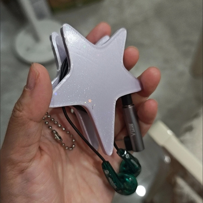 3D Star Cable Winder Y2K Cute  - Cable Winder Keychain ulasan dan harga