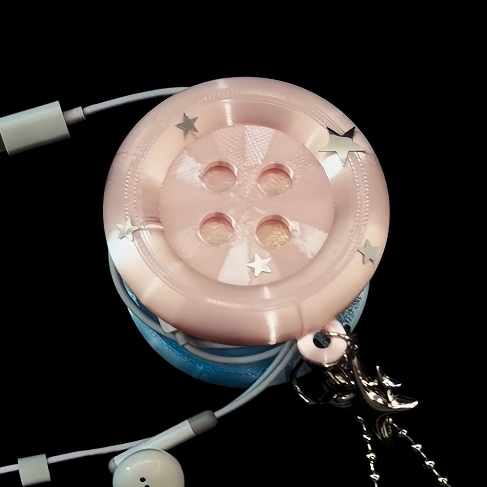 Cable Organizer Button Earphon - Cable Winder Keychain ulasan dan harga