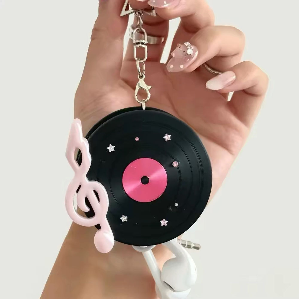 Kawaii Vinyl Record Cable Wind - Cable Winder Keychain ulasan dan harga