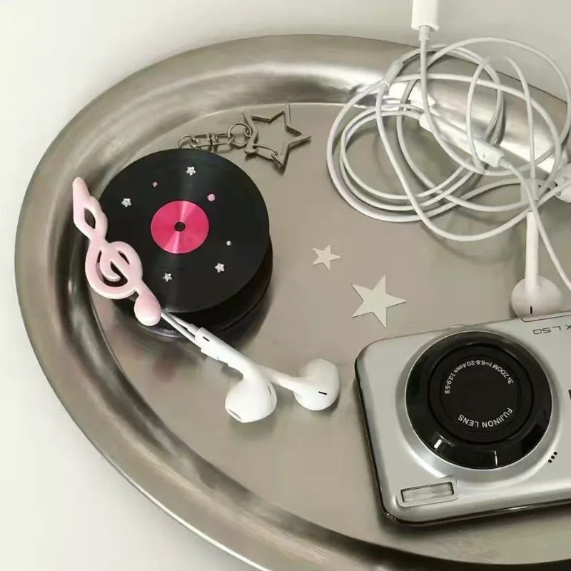 Kawaii Record Cable Organizer  - Cable Winder Keychain ulasan dan harga